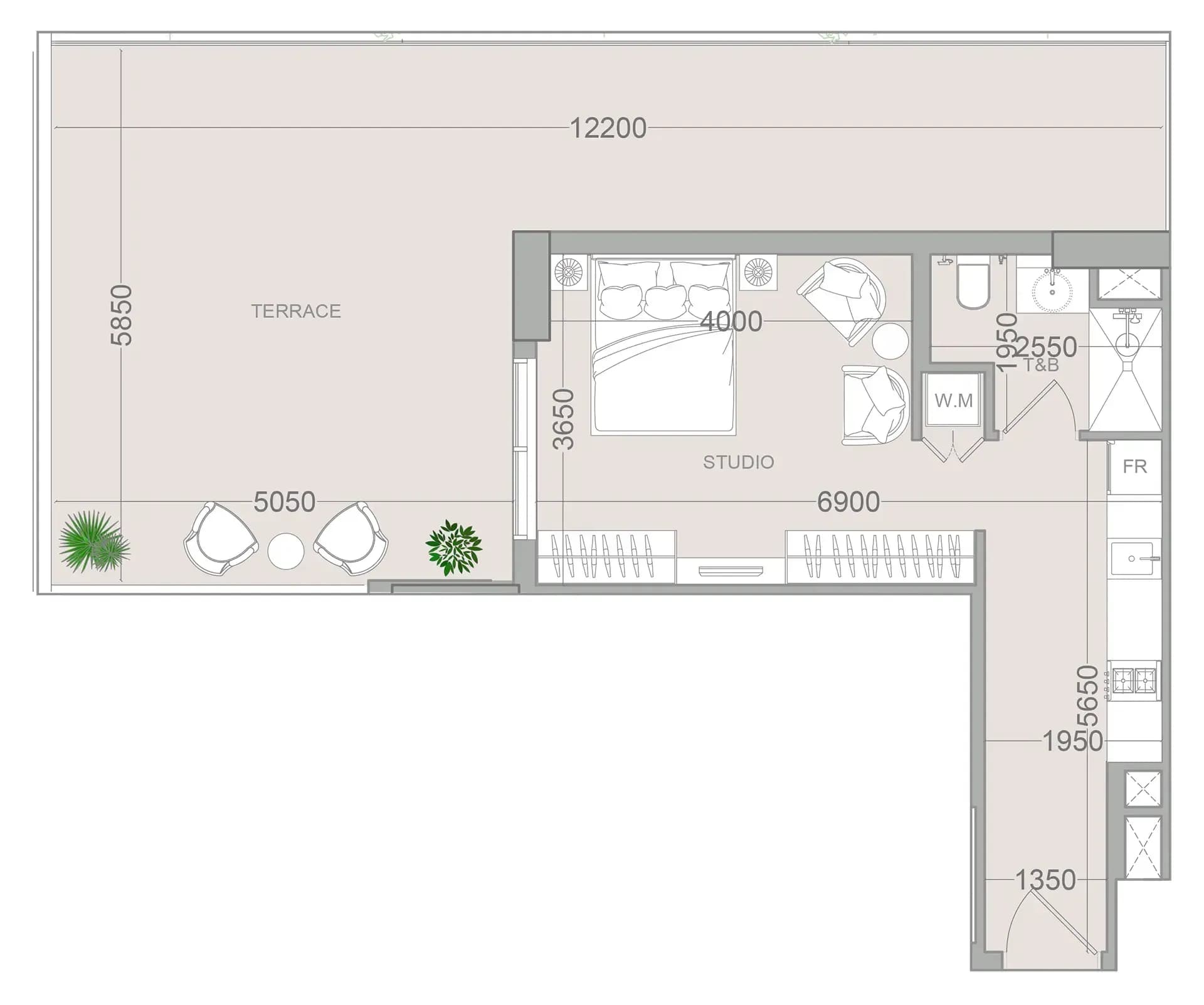 Floor plan Studio