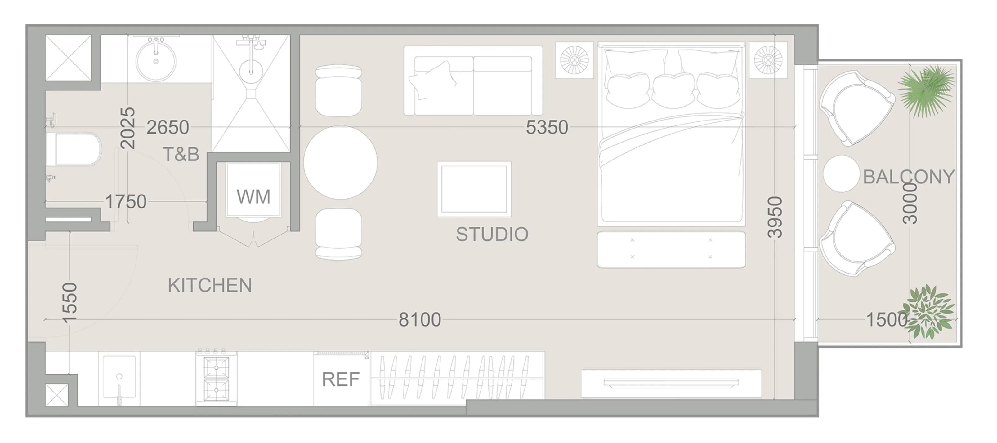 Floor plan Studio