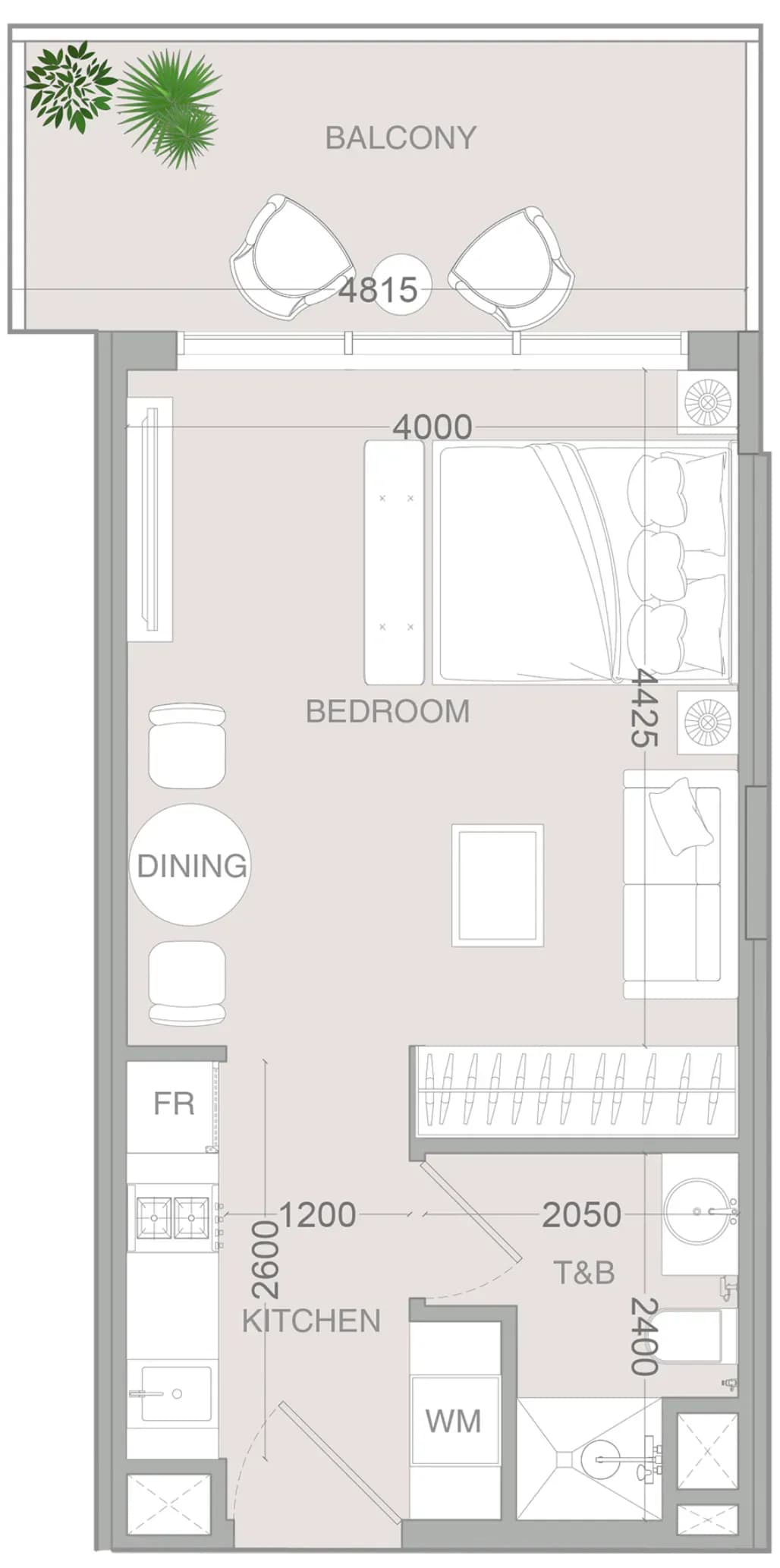 Floor plan Studio