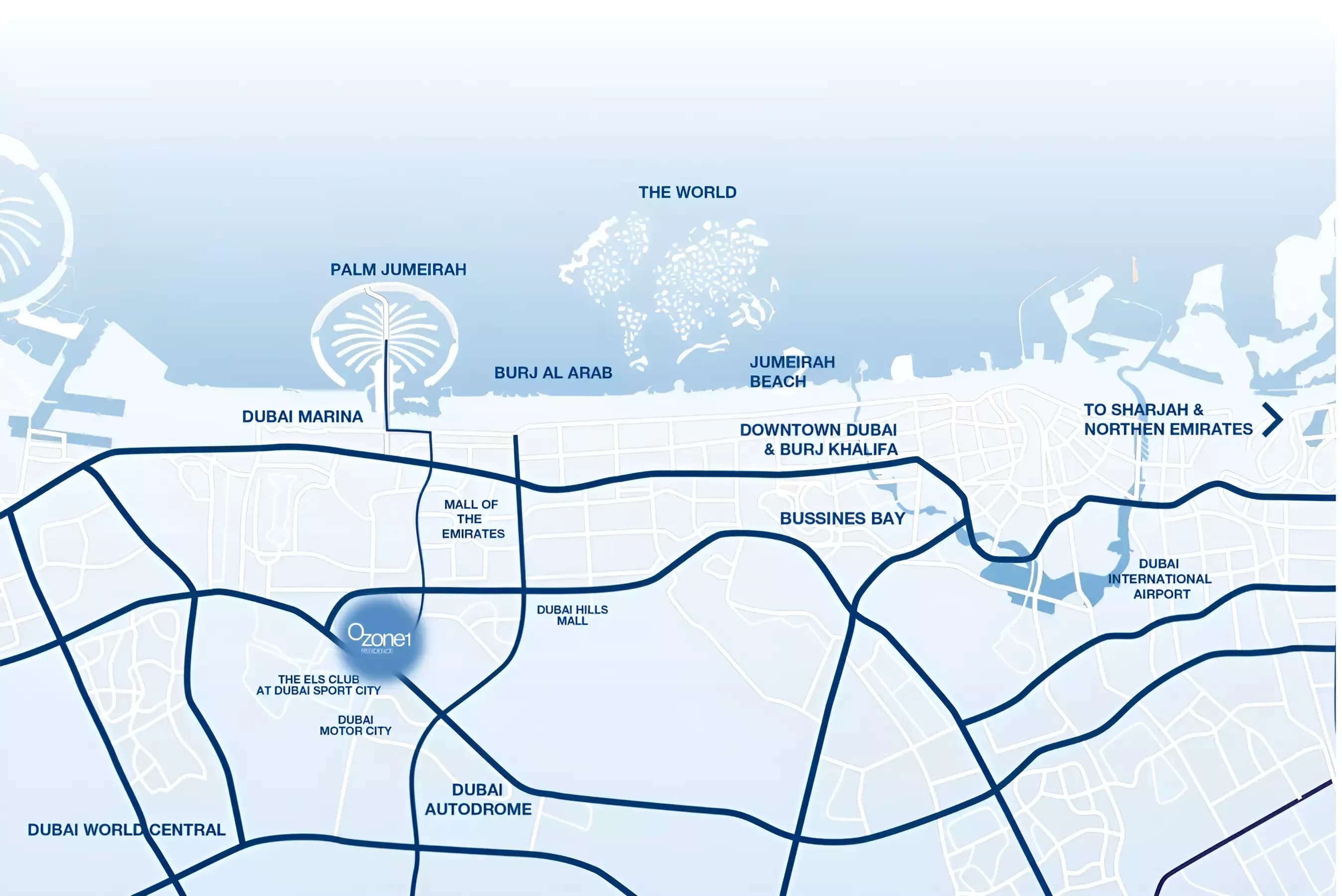 Ozone 1 Residence at Jumeirah Village Circle Master Plan