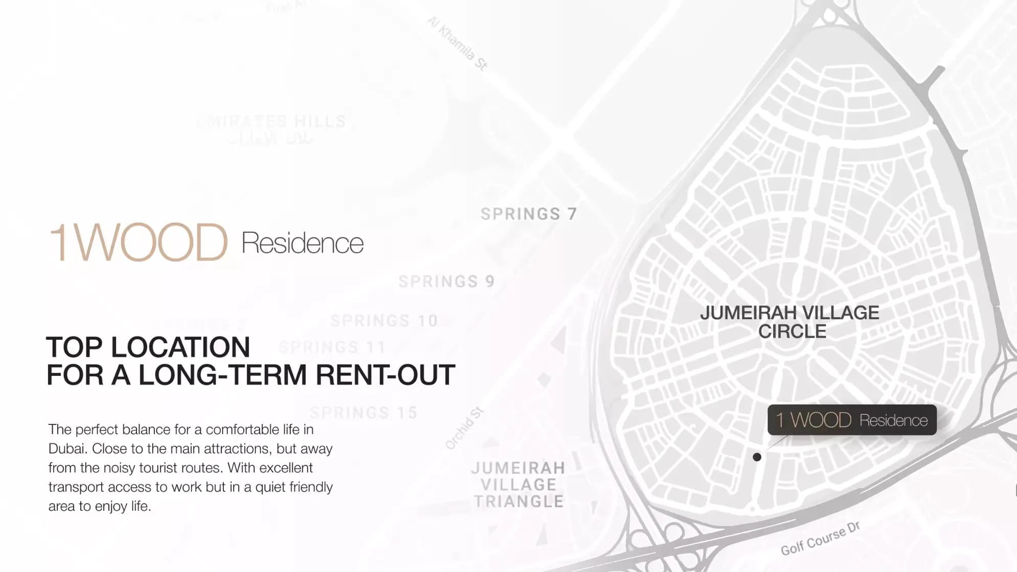 1WOOD Residence at Jumeirah Village Circle Master Plan